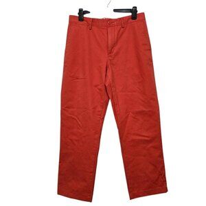 J. Crew Broken In Urban Slim Chino Rust Orange Pants  w. Pockets Size 34/34